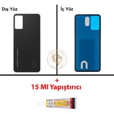 Arsking General Mobile Gm 23 Siyah Uyumlu Arka Kapak + B7000 Yapıştırıcı Arka Cam Batarya Pil Kapağı
