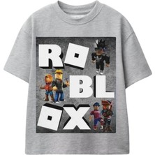Dereff Roblox T-Shirt (Gri) 9-10 Yaş