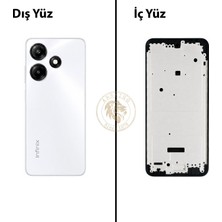 Arsking Infinix Hot 30 Play Beyaz Uyumlu Orta Kasa Full Kasa Kapak Gövde Housing