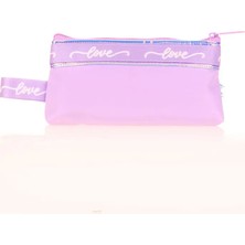 Mikasso Mirror Baggy Kalem Çantası Lila K2667 Tekstil Mor