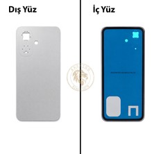 Arsking Infinix Smart 10 Gümüş Uyumlu Arka Kapak Arka Cam Batarya Pil Kapağı Lazer Kesim Back Cover