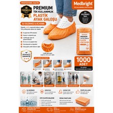 Medbright Tek Kullanımlık 1000 Adet Turuncu Galoş