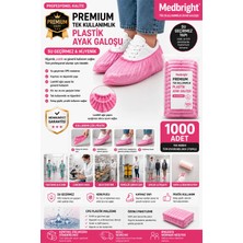 Medbright Tek Kullanımlık 1000 Adet Pembe Galoş