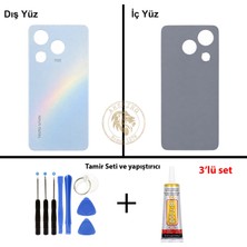 Arsking Tecno Spark 20C Magic Skin Uyumlu Arka Kapak + Yapıştırıcı ve Vida Seti Arka Cam Batarya Pil Kapağı