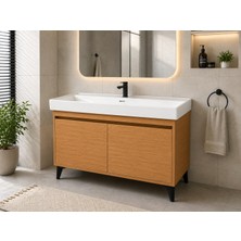 Akademik Mimarlık 100 cm Banyo Dolabı 1. Sınıf Mdf Bambu Renk