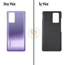 Arsking Infinix Note 10 Pro Mor Uyumlu Arka Kapak Arka Cam Batarya Pil Kapağı Lazer Kesim Back Cover