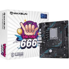 Maxsun H610M 666 Wıfı6 D5 5600MHZ VGA HDMI M.2 Matx Ddr5 1700PIN Anakart
