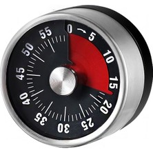 Weather Forecast Gri Metal Içi Siyah Mekanik Mıknatıslı Klasik Zilli Mutfak Zamanlayıcı Timer THR395SY