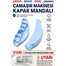 Öz Beyaz Eşya Altus Al 192 E Uyumlu Çamaşır Makinesi Kapak Mandalı Beyaz Renk