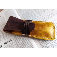 Mikasso Crazy Hors Hakiki Deri El Emeği Özel Kalemleriniz Için Kalemlik Kalem Kutu 27 cm 6 cm W140 Deri Kahv
