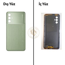 Arsking Tecno Spark 8 Pro Yeşil Uyumlu Arka Kapak Arka Cam Batarya Pil Kapağı Lazer Kesim Back Cover