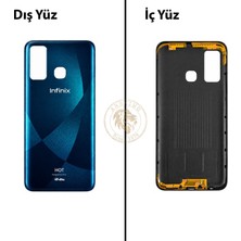 Arsking Infinix Hot 9 Okyanus Uyumlu Arka Kapak Arka Cam Batarya Pil Kapağı Lazer Kesim Back Cover