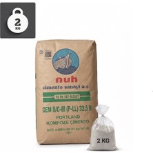 NUH Çimento 2 KG Gri Poşet ile Yüksek Su Direnç Seviyesine Sahip Çimento Malzemesi