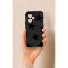 Vip Case Honor 400 Uyumlu Siyah Star Desenli Silikon Kılıf