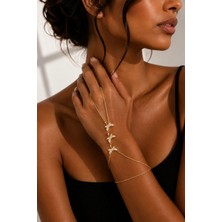 Poseidons Jewellery Zarif Kalp Formlu Modern Gold Kelepçe Bileklik