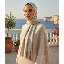 Lady Coco Kendinden Desenli Kaz Ayağı Krep Şal
