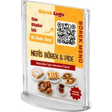 Kobi Qr Kafeler Qr Menü Standı 5 Adet – Oval | A6 (10×15 Cm) + Qr Menü Yazılımı