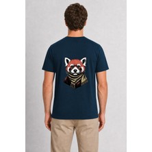 Wakha Erkek Macera Seven Kızıl Panda Baskı Tasarımı Sırt Baskılı - Lacivert