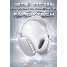 FaroxTech 360° Ses Deneyimli Kablosuz Over-Ear Kulaklık – Konforlu Tasarım ve Güçlü Ses