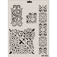 Belirtilmemiş Rich Dantel Seri DN-904 Stencil 35X25 cm