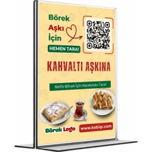 Kobi Qr Kafeler Için Qr Menü Standı 5 Adet – T Tipi | A6 (10×15 Cm) + Qr Menü
