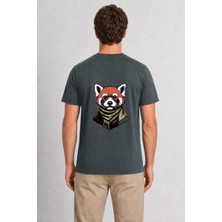 Wakha Erkek Macera Seven Kızıl Panda Baskı Tasarımı Sırt Baskılı - Füme
