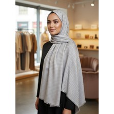 Lady Coco Kendinden Desenli Kaz Ayağı Krep Şal
