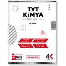 4K Yayınları Tyt Kimya Konu Özetli Soru Bankası Ali Dindar – Detaylı Video Çözümlü Kazanım Odaklı Ösym Testleri