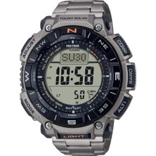 Casio Protek PRG-340T-7DR Erkek Kol Saati Suya Dayanıklı Dijital Fonksiyonlar Gri Titanyum Kordon