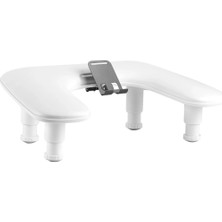 Expertyol Telefon Standlı Oval Ergonomik Manikür Sehpası Beyaz Manikür Kol Desteği U2W