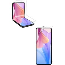 Mietubl Samsung Galaxy Z Flip 3 Uyumlu Mat Nano Ekran Koruyucu | Ön ve Arka Cam Dahil - Kenarsız Tam Mat, Kırılmaz Esnek Yapı