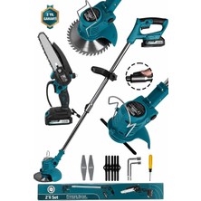 Kimmeer Plus 21V Güçlü Çift Akü Uzatmalı Kollu Çalı Ot Biçme Makinesi 201 cm Kesme Boyutu
