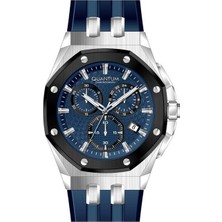 Quantum HNG949.389 Quartz Kronograflı Silikon Lacivert 45 mm Erkek Kol Saati