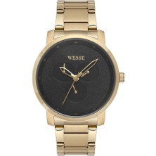 Wesse WWG206003 Quartz Altın Çelik Siyah Kadran 44 mm Erkek Kol Saati