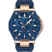 Quantum PWG1005.959 Quartz Silikon Lacivert 46 mm Erkek Saat