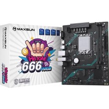 Maxsun H610M 666 Wıfı Argb 3200MHZ VGA HDMI M.2 Matx Ddr4 1700PIN Anakart
