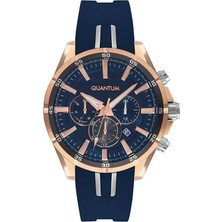 Quantum PWG909.499 Quartz Silikon Lacivert 46 mm Erkek Kol Saati