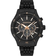 Quantum ADG931.650 Quartz Çelik Siyah Multifonksiyon 47 mm Erkek Saat