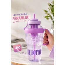 M&B Water Bottle Ice Bottle - Pipetli Matara Lüks Matara Suluk Detoks Suluğu