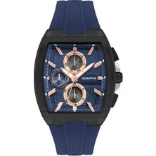 Quantum HNG997.099 43 mm Lacivert Silikon Kordonlu Erkek Kol Saati