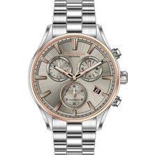 Quantum PWG1193.560 Quartz Çelik Gri Bej Kadran Safir Cam 10 Atm 44 mm Erkek Kol Saati