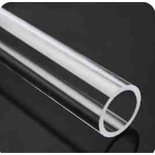 Tues Ticaret Akrelik  Şeffaf Boru 50 mm Dış Çap 46 mm Iç Çap Sert Boru