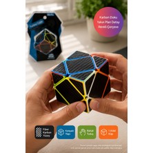 Toyfest Moyu Skewb Zeka Küpü MF8960 Fiber Karbon Desenli Renkli Eğitici Akıl Mantık Hobi Puzzle Oyunu 5,4 cm