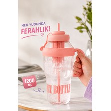 M&B Water Bottle Ice Bottle - Pipetli Matara Lüks Matara Suluk Detoks Suluğu
