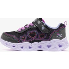 Skechers Heart Lights Büyük Kız Çocuk Siyah Işıklı Spor Ayakkabı 303736L Bkmt