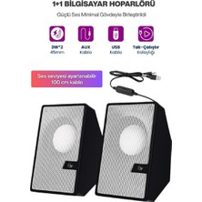 Sprange SR-PN784 3W*2 USB 2.0 + 3.5mm USB 5V Hoparlör Beyaz