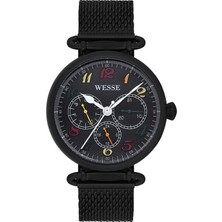 Wesse WWL108101 Quartz 38 mm Siyah Hasır Kordonlu Kadın Kol Saati