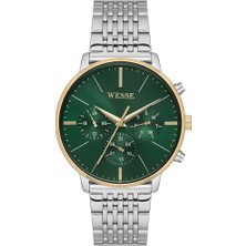 Wesse WWG401105SSA Quartz Çelik Gri Yeşil Kadran 42 mm Erkek Kol Saati