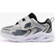 Skechers Skechers Meteor-Lights - Glow Spike Küçük Erkek Çocuk Gri Işıklı Spor Ayakkabı 401498N Slbk