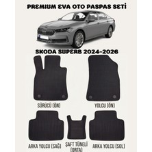 Feyza Oto Skoda Superb Serisi 2024 - 2026 Arası Araca Özel Premium Eva Paspas Takımı 2 Yıl Garantili Araca Birebir Uyumlu Kalıplar